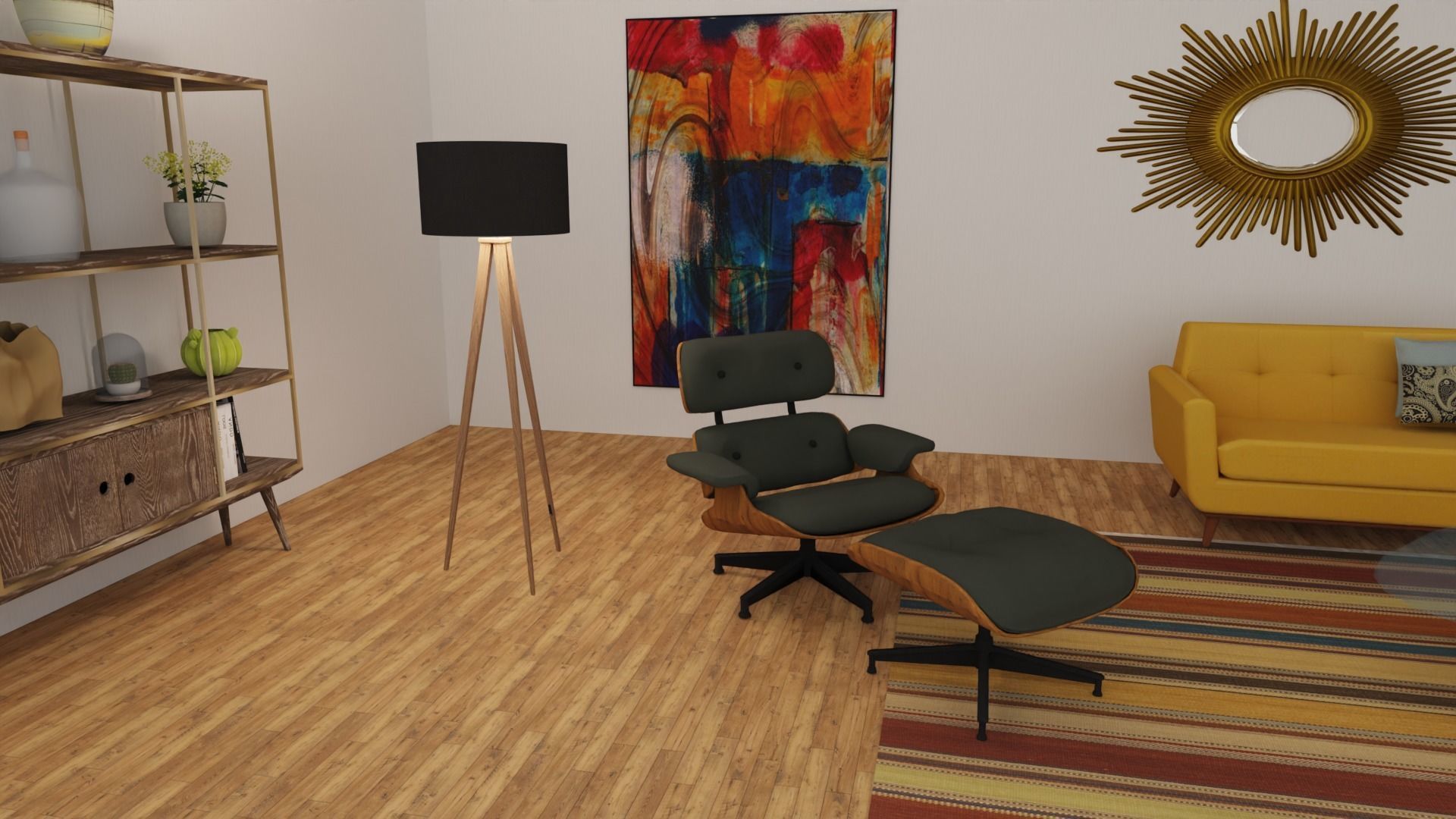 Three Living rooms in one package 3D Model Collection_9
