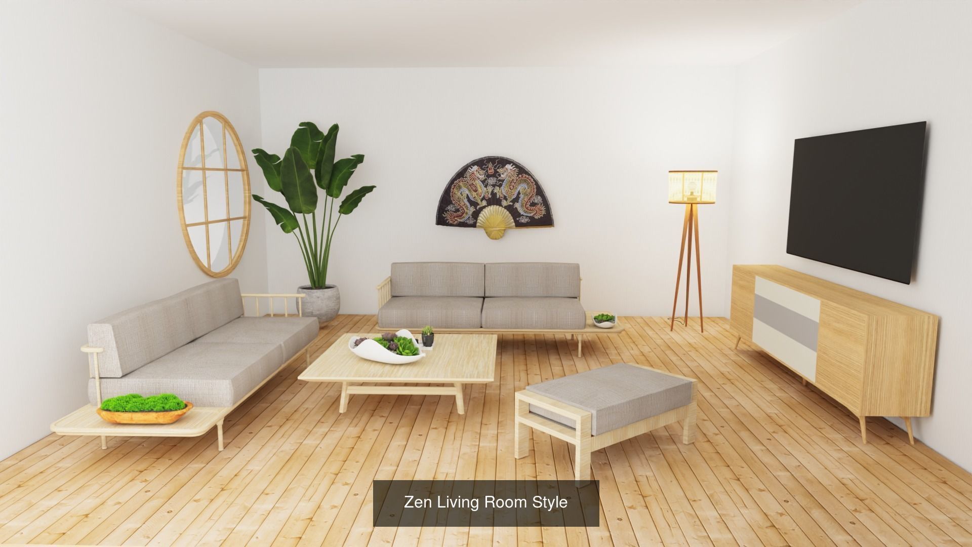 Three Living rooms in one package 3D Model Collection_1