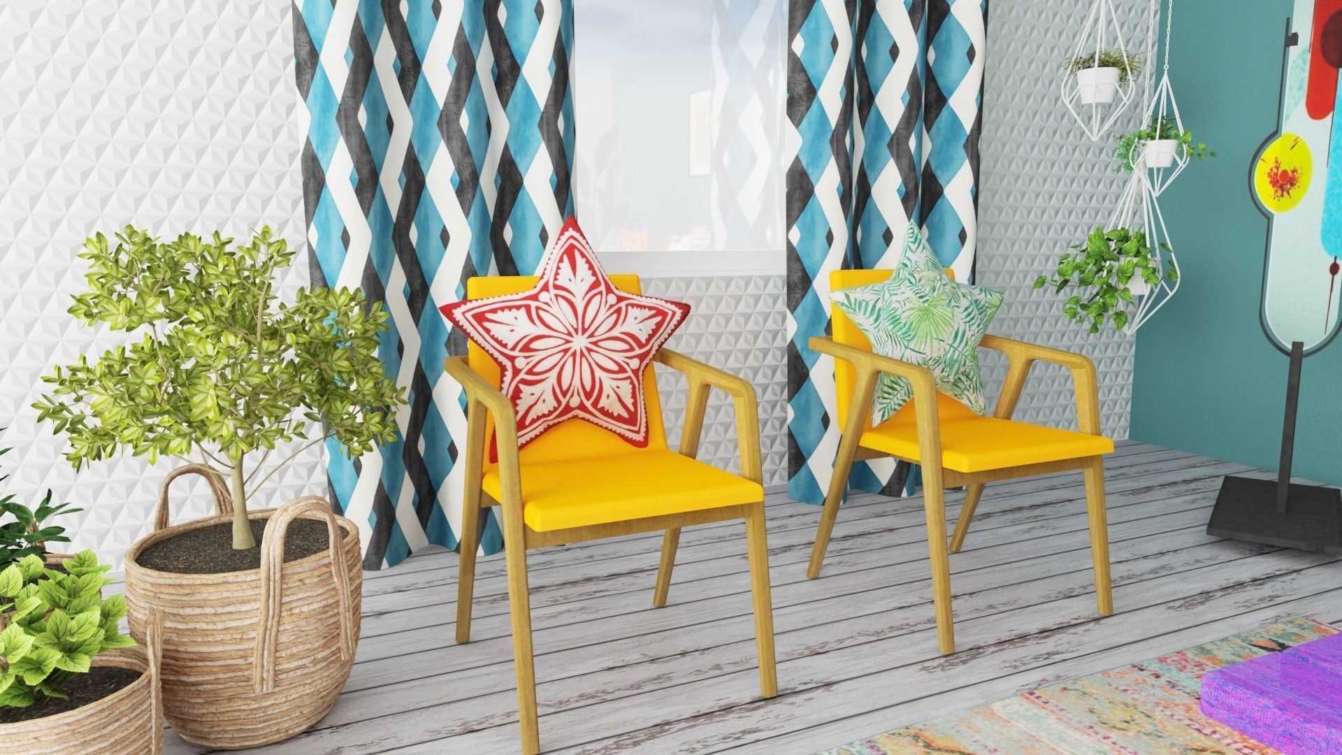 Three Living rooms in one package 3D Model Collection_5