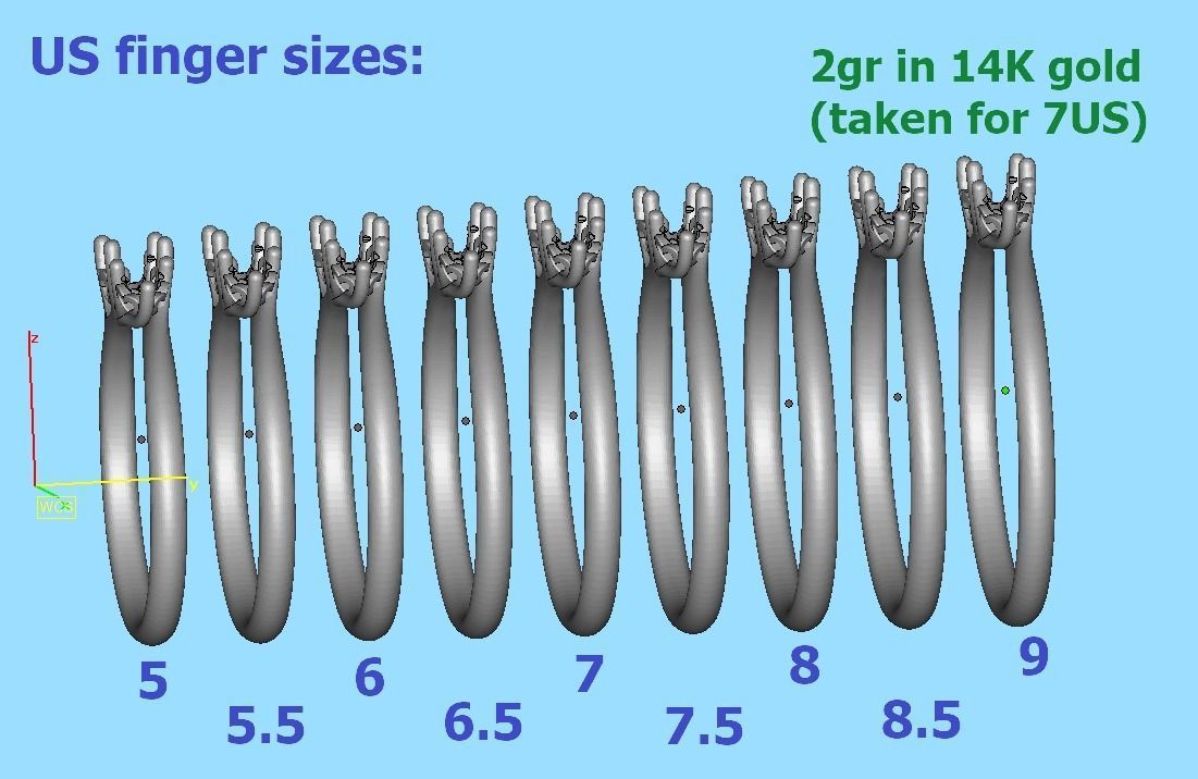 Three Stone Engagement ring Paradise design 3dmodel 3D print model_16