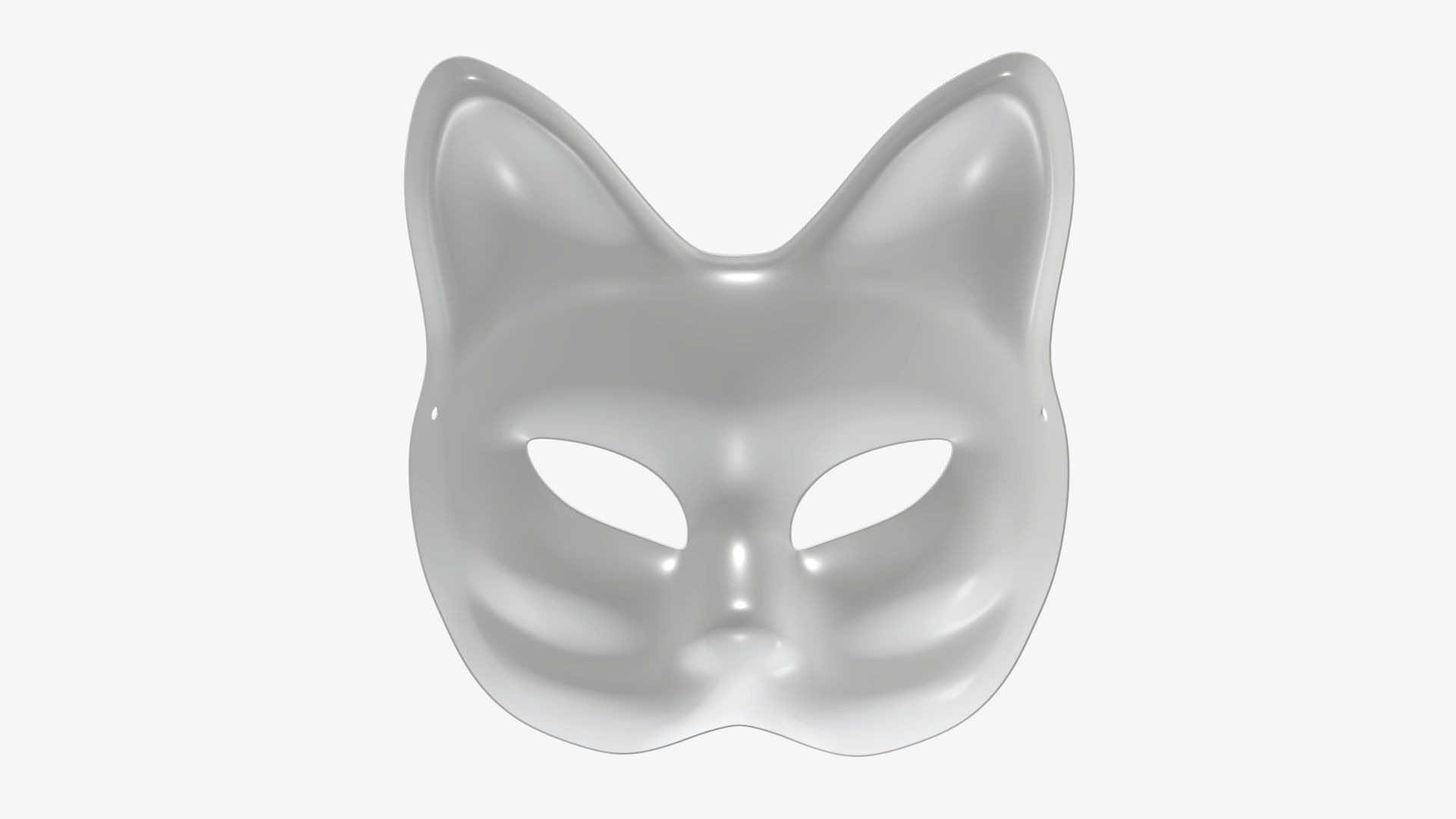 Japanese kitsune fox rabbit demon mask 3D Model Collection_5