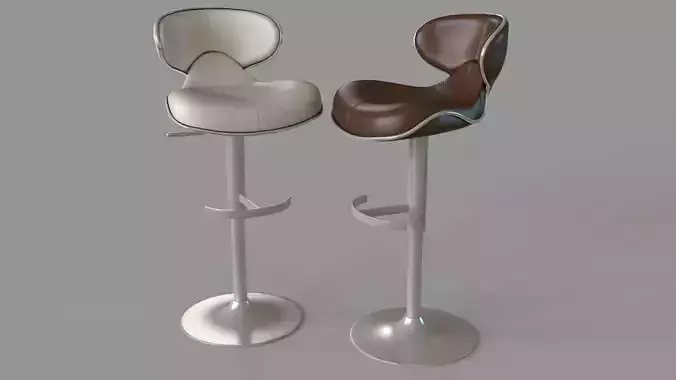 MIX Brushed Stainless Steel Adjustable Height Swivel Bar Stool