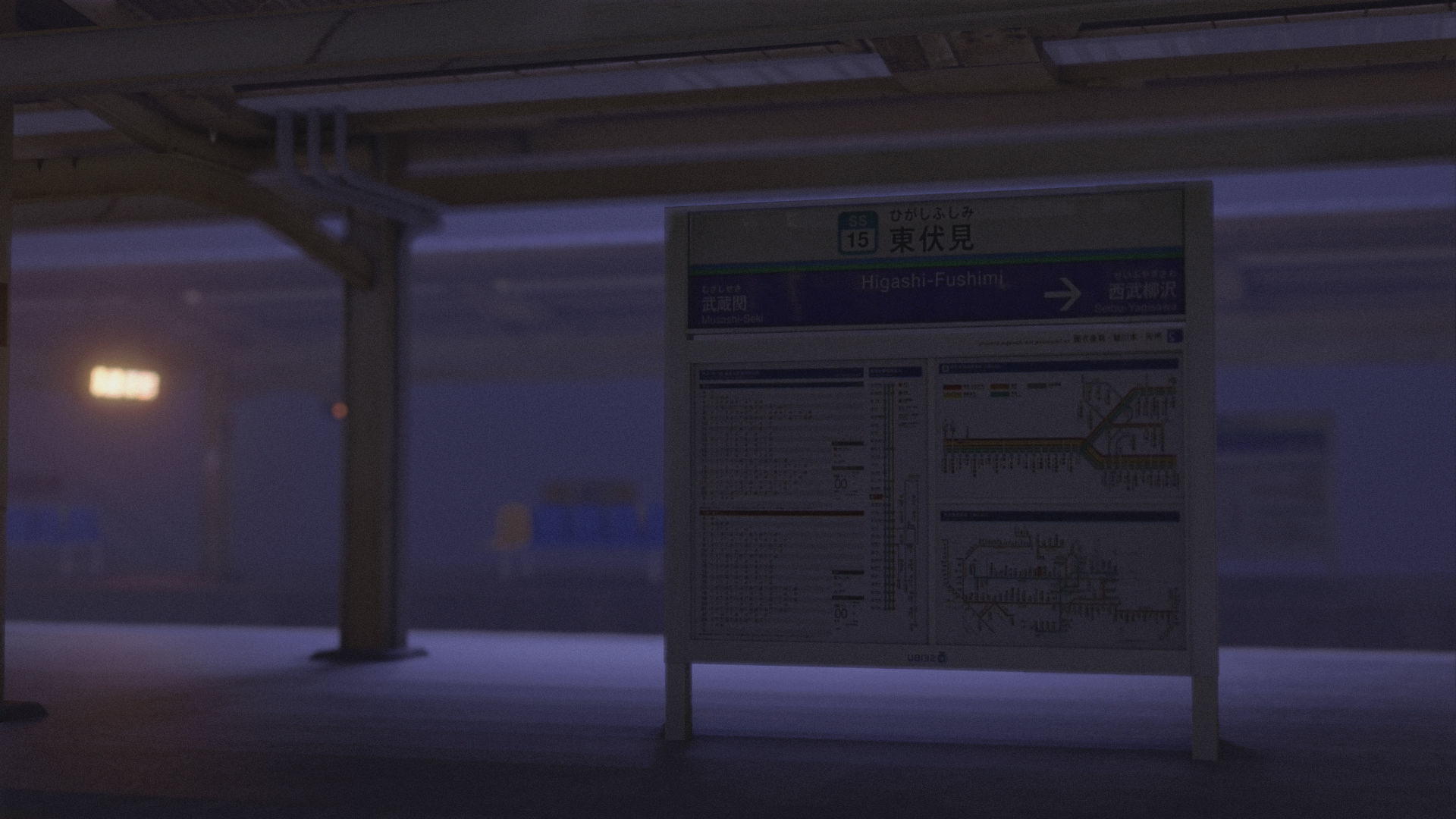 Train Station Environment Modelling Low-poly 3D model_2
