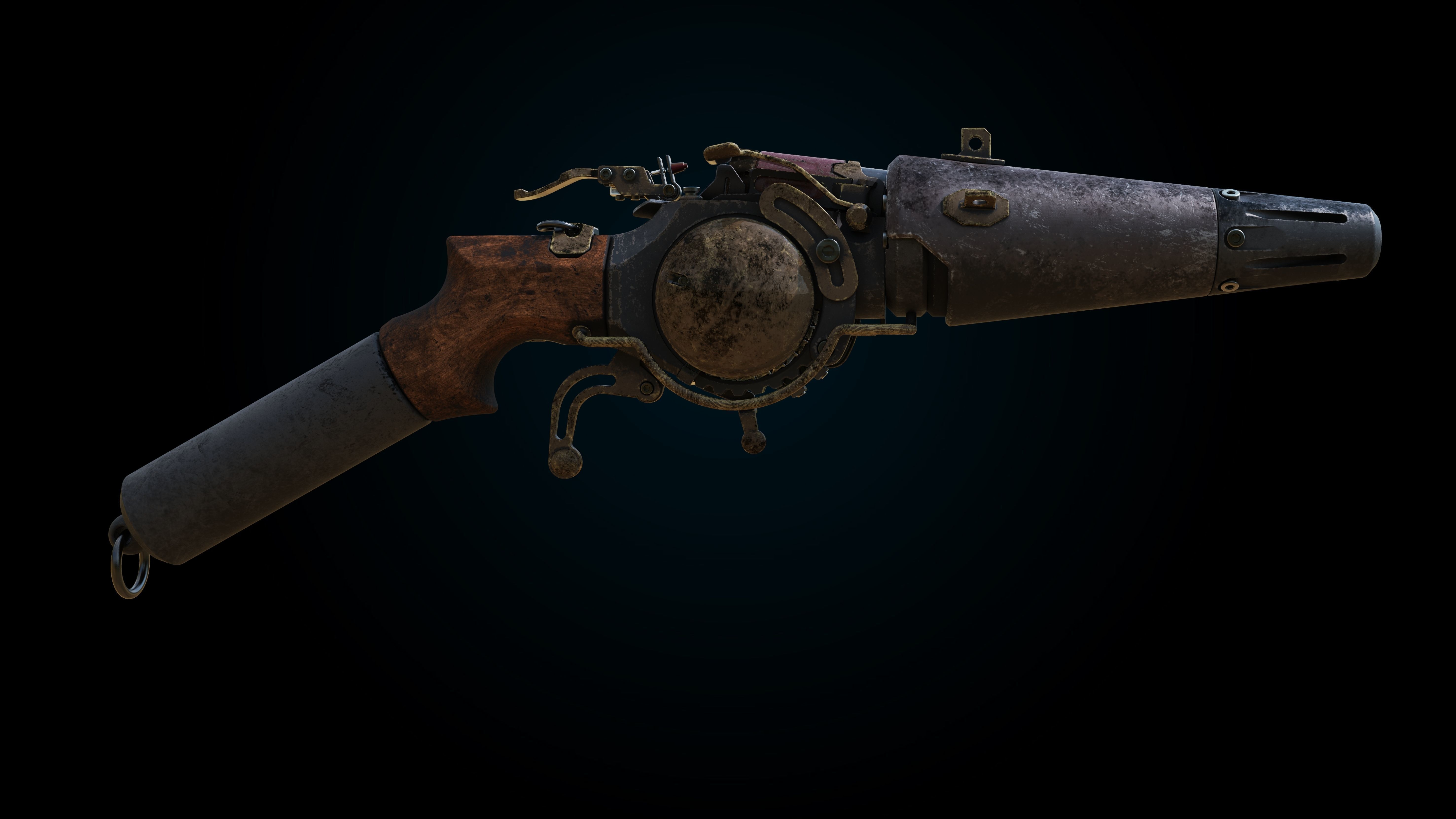 Valient Thor II Space Pistol 3D model_2