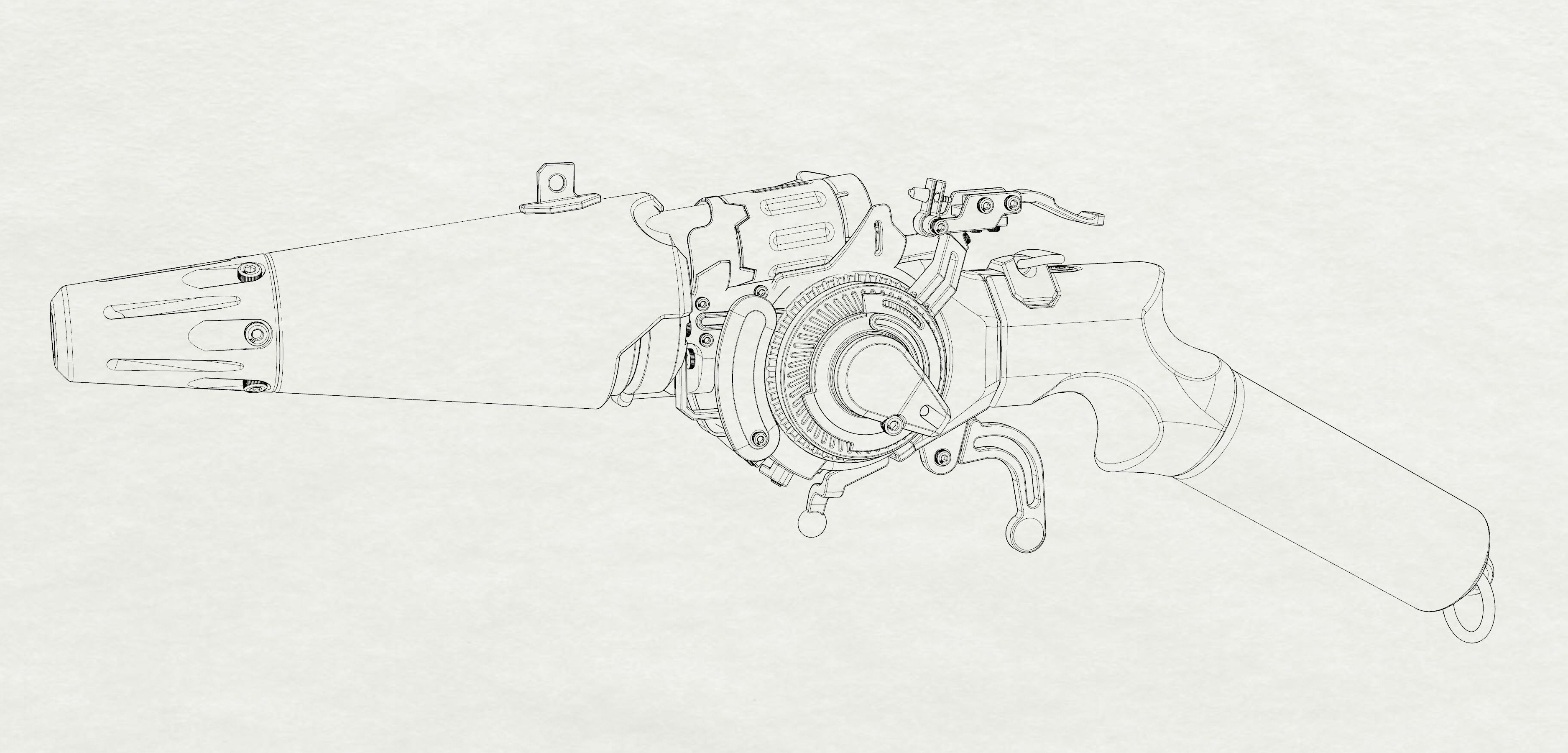 Valient Thor II Space Pistol 3D model_4