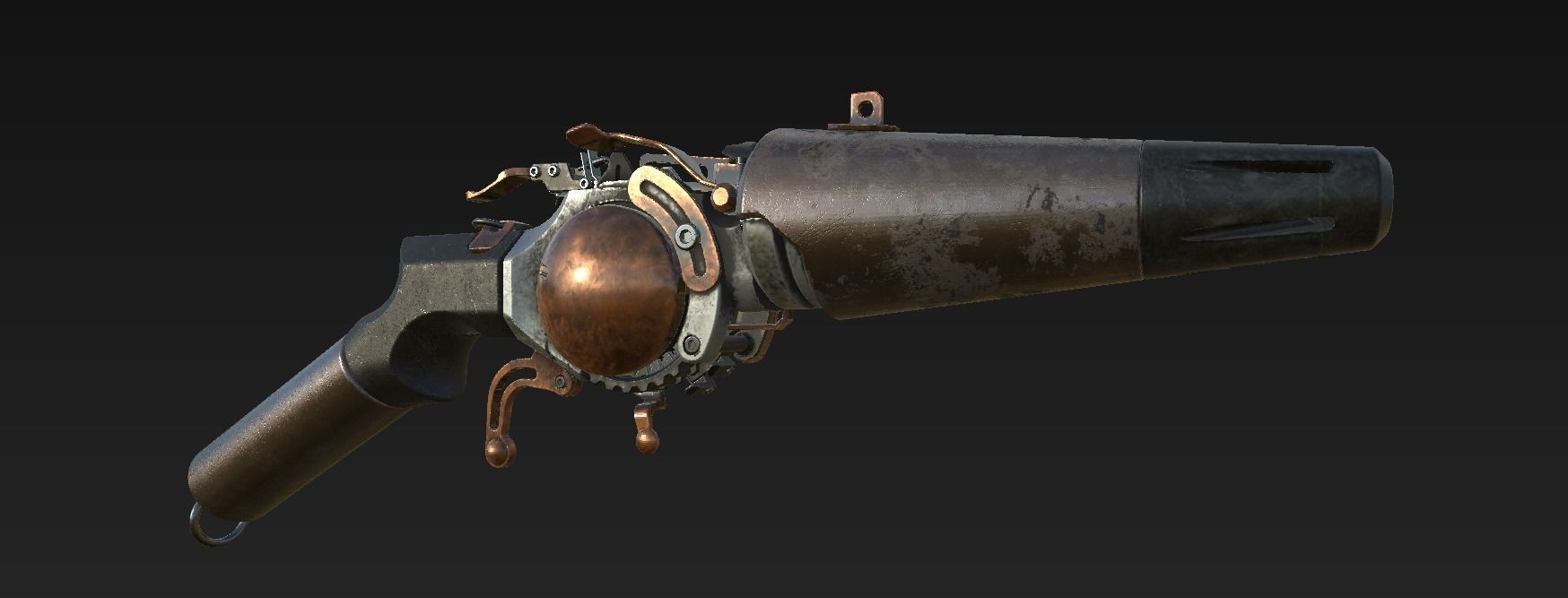 Valient Thor II Space Pistol 3D model_1