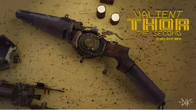 Valient Thor II Space Pistol 3D model