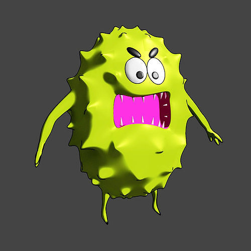 Corona Virus - Cartoon  Free 3D model