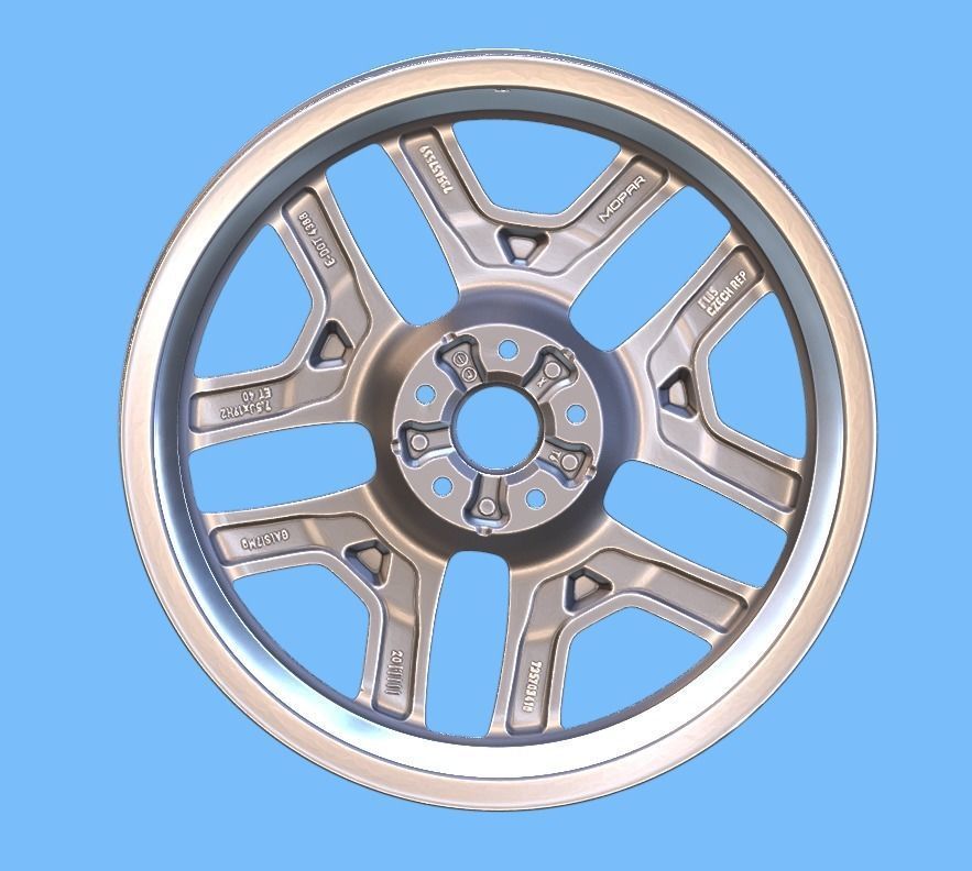 Jeep Renegade 4xe S 2020 19-inch rim  3D print model_4