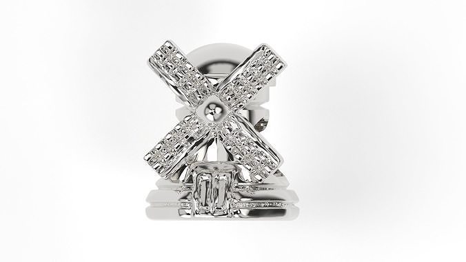 Windmill Charm 3D print model