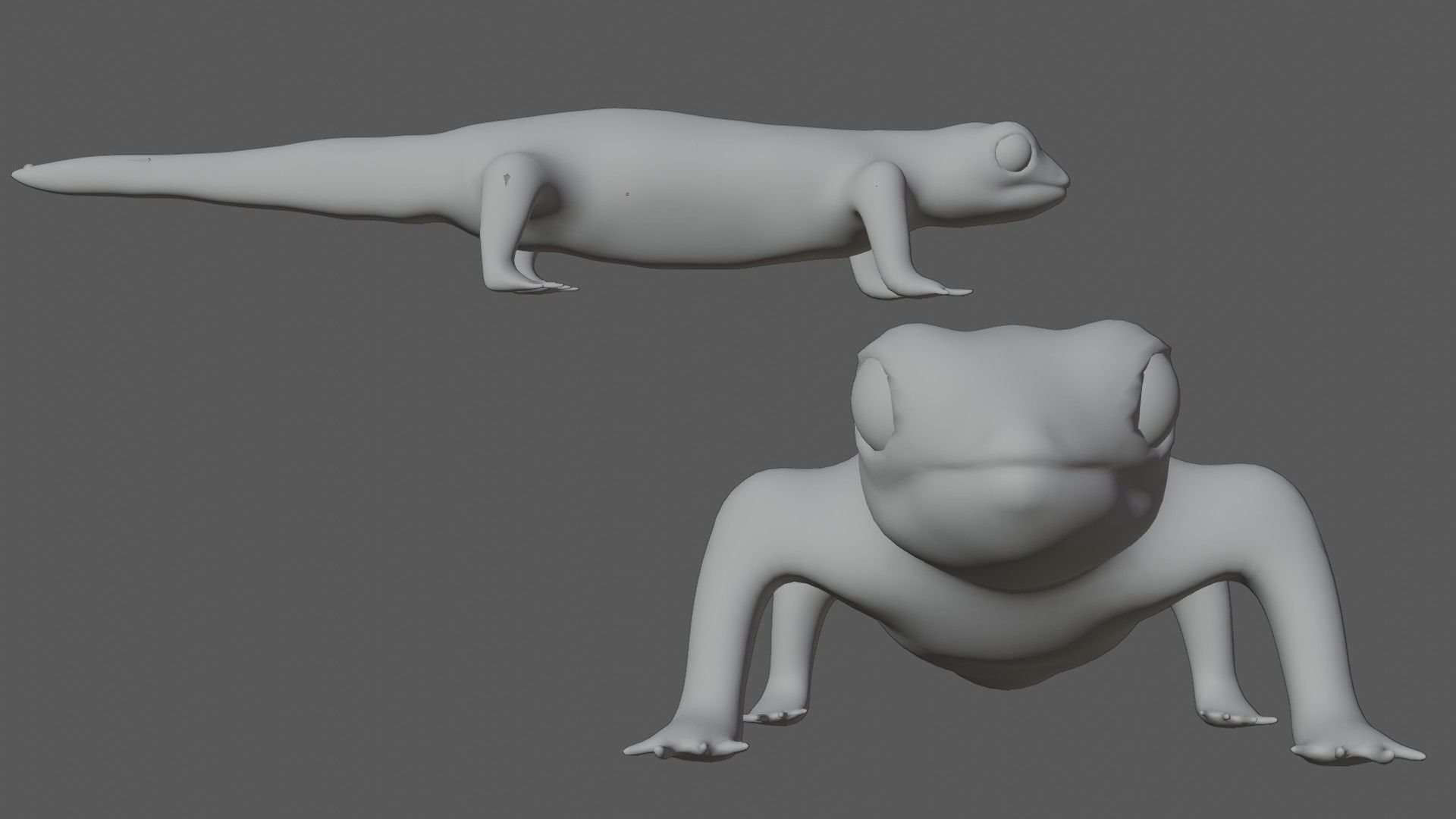 Gecko Lizard Low-poly 3D model_4