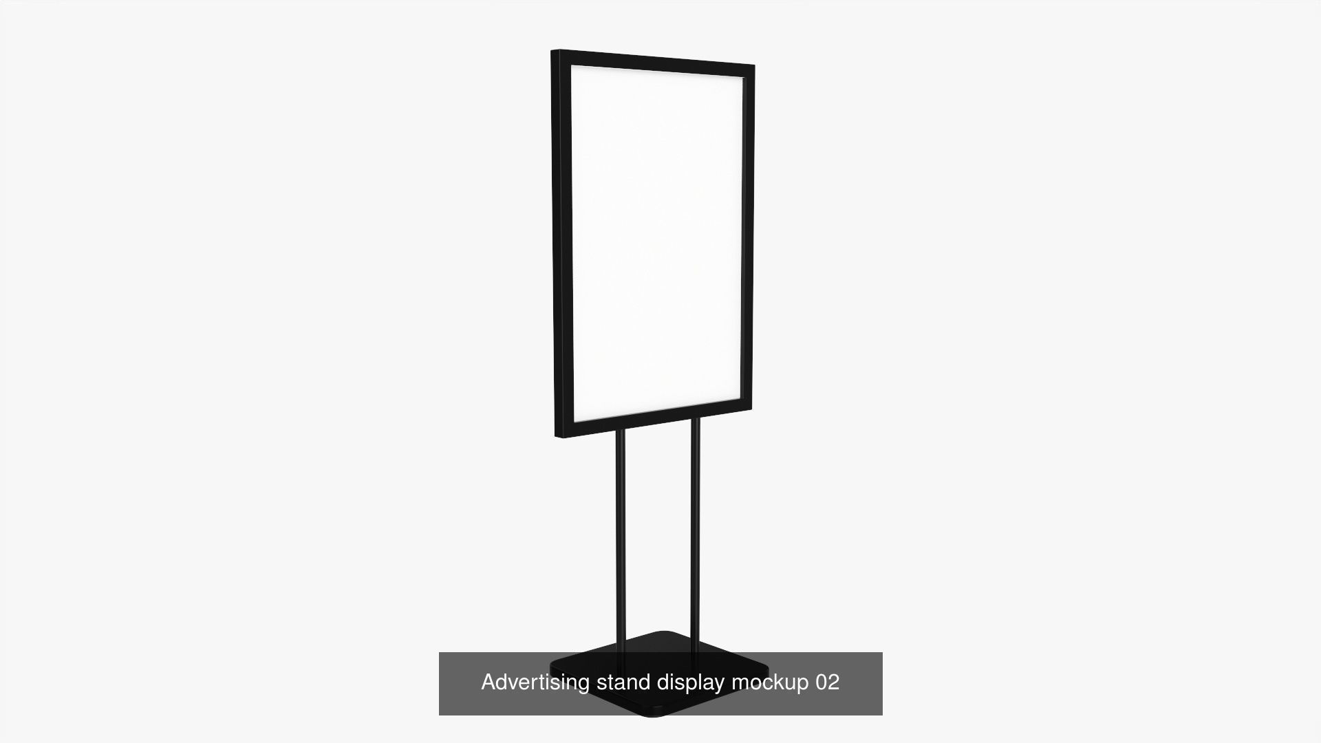 Advertising display promo stand nameplate mockup 3D Model Collection_3