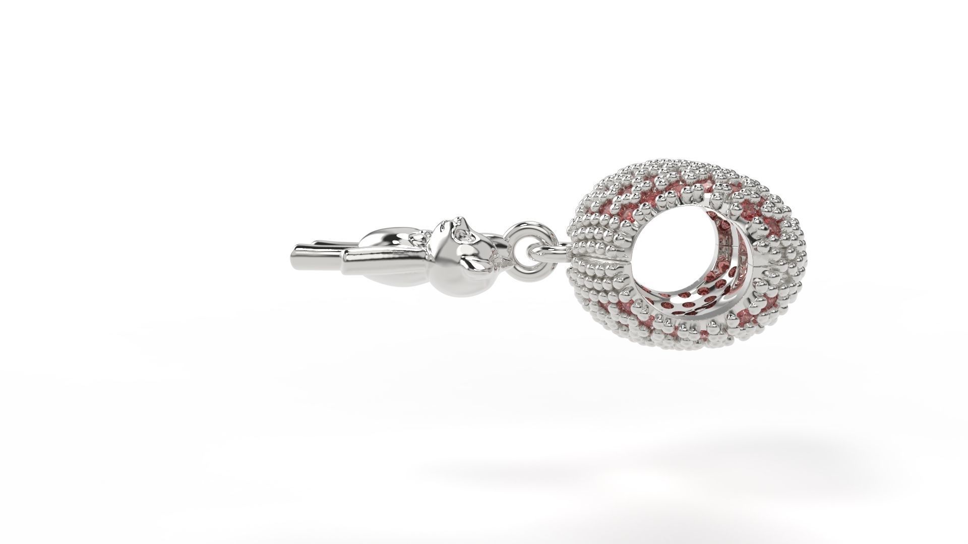 Bear and Heart with gems 3D print model_1