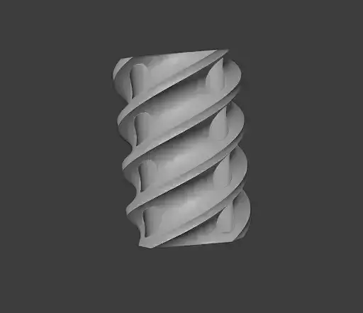 Pen holder with spiral detail