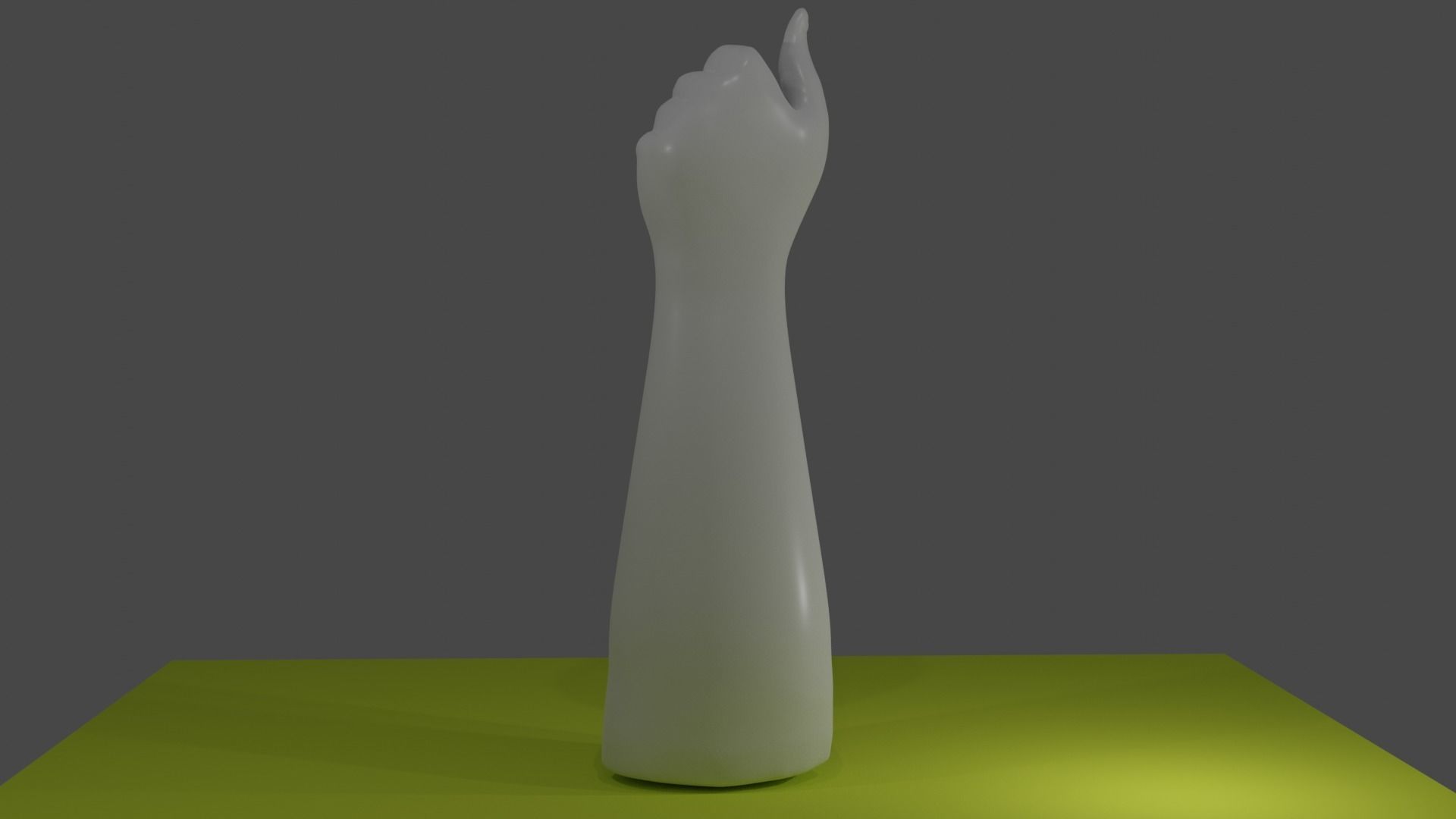 Raised hand  3D model_2
