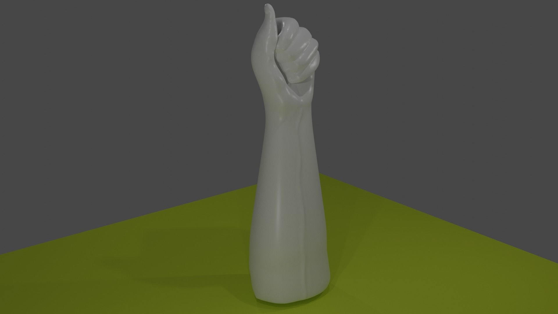 Raised hand  3D model_3