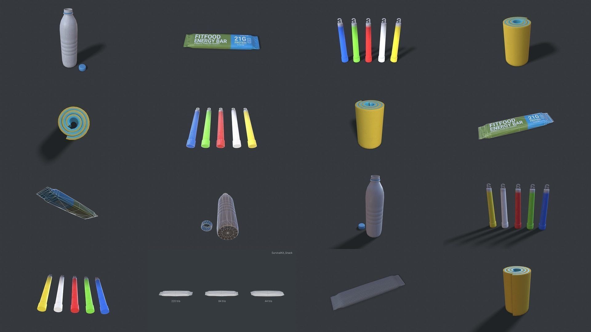 Survival Kit PBR 3D Model Collection_3