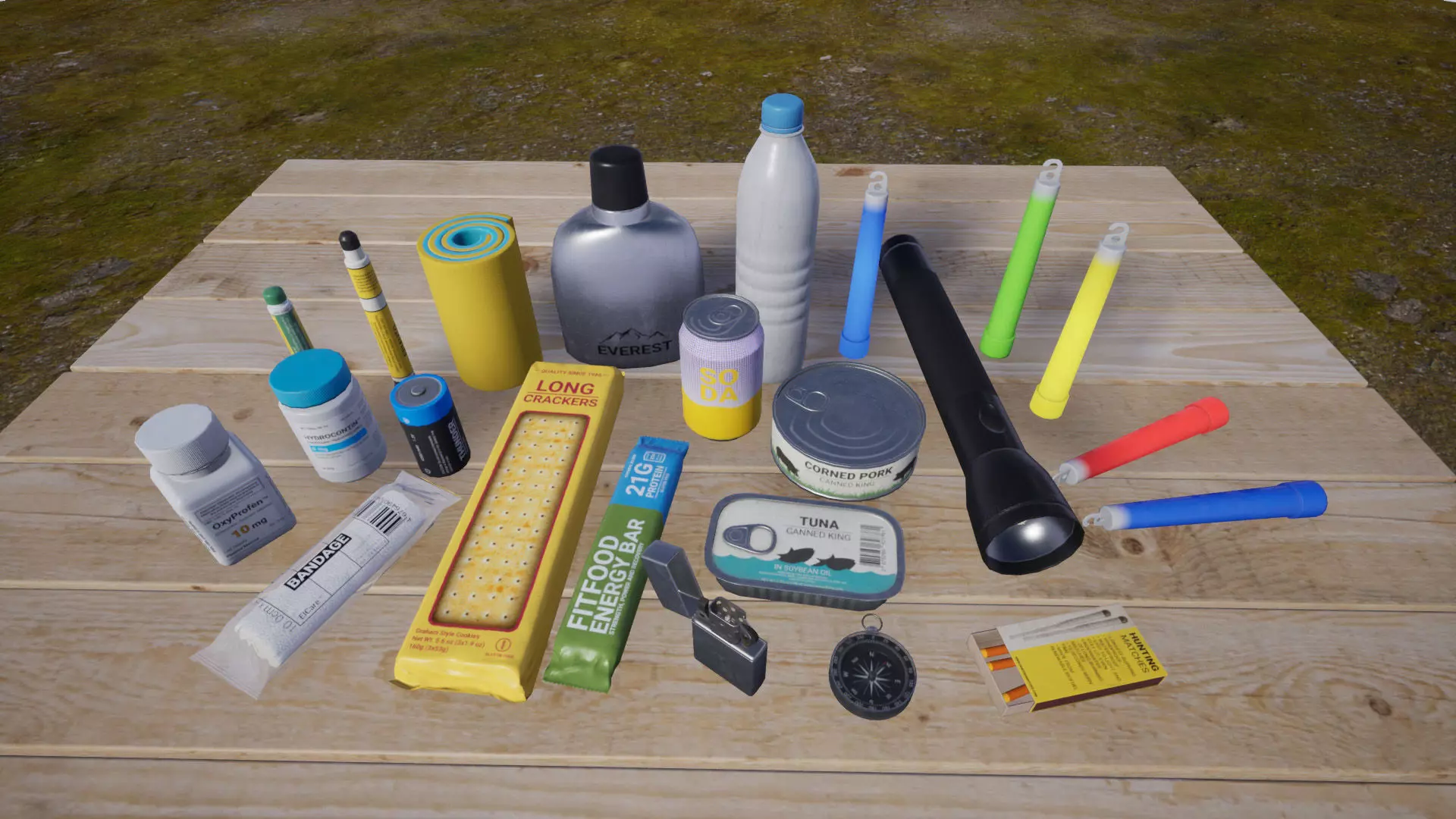 Survival Kit PBR 3D Model Collection_0