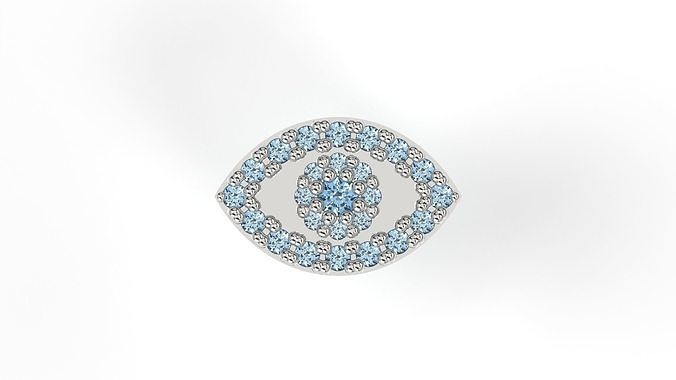 Greek Eye Charm with Gems 3D print model