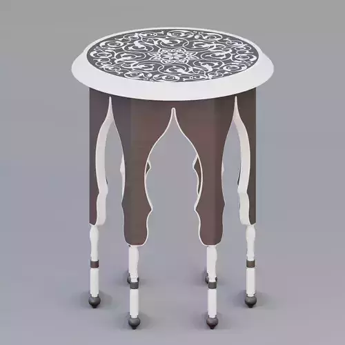 Moroccan round side table