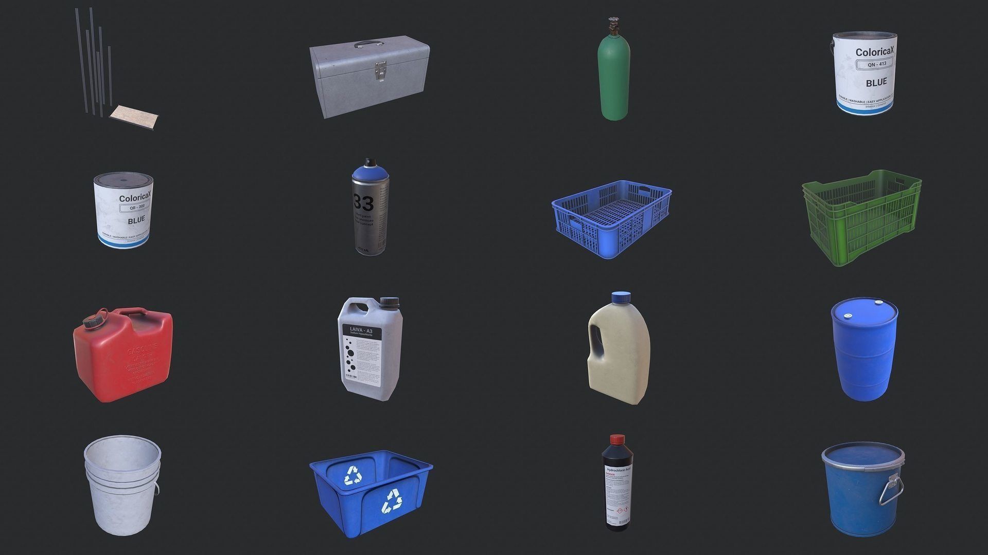Environment Props PBR 3D Model Collection_5