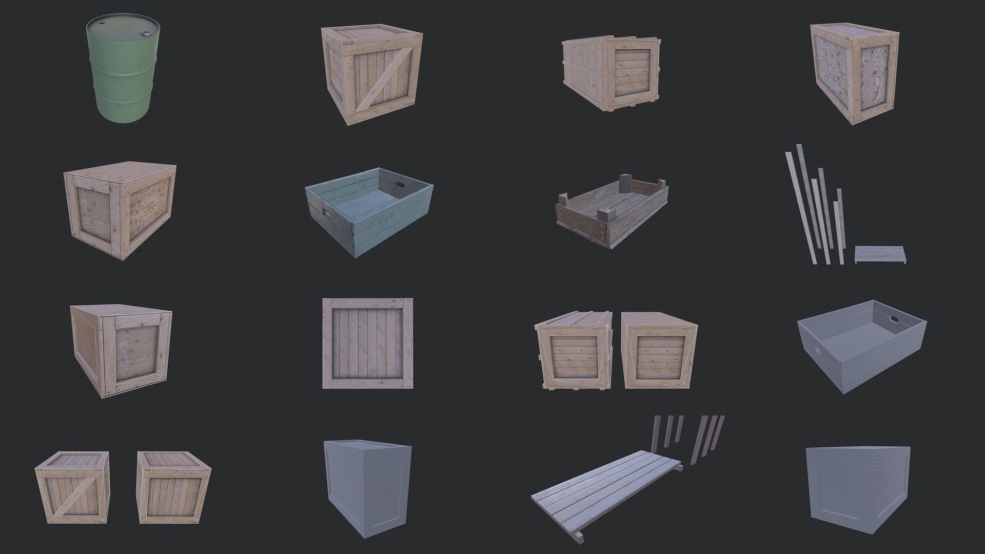 Environment Props PBR 3D Model Collection_7