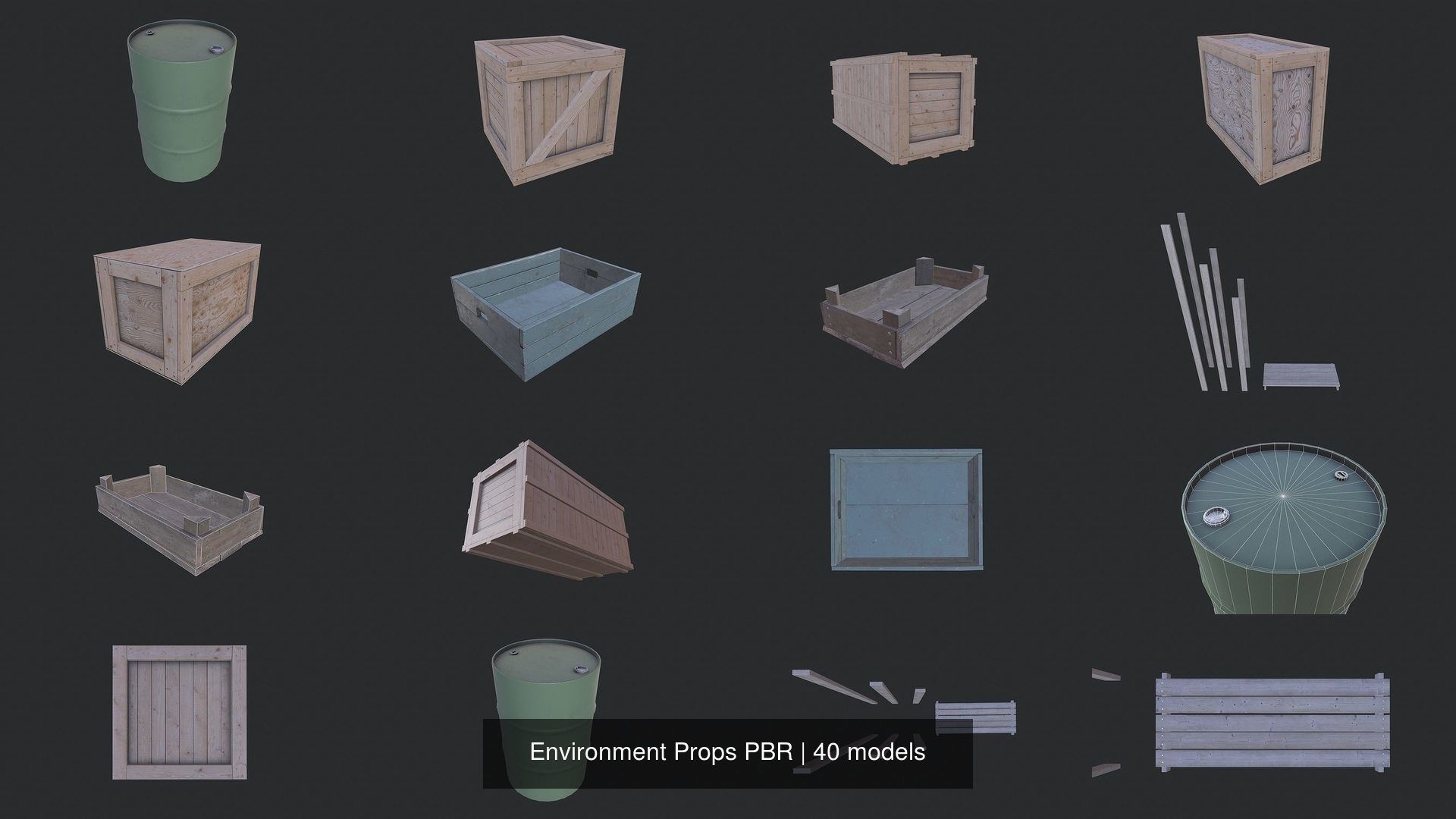 Environment Props PBR 3D Model Collection_6