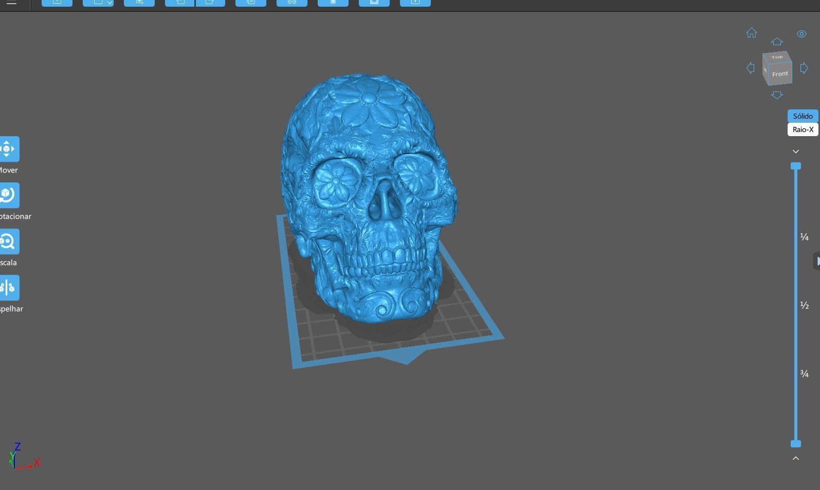 Skull Calavera Ornamental 3D print model_4