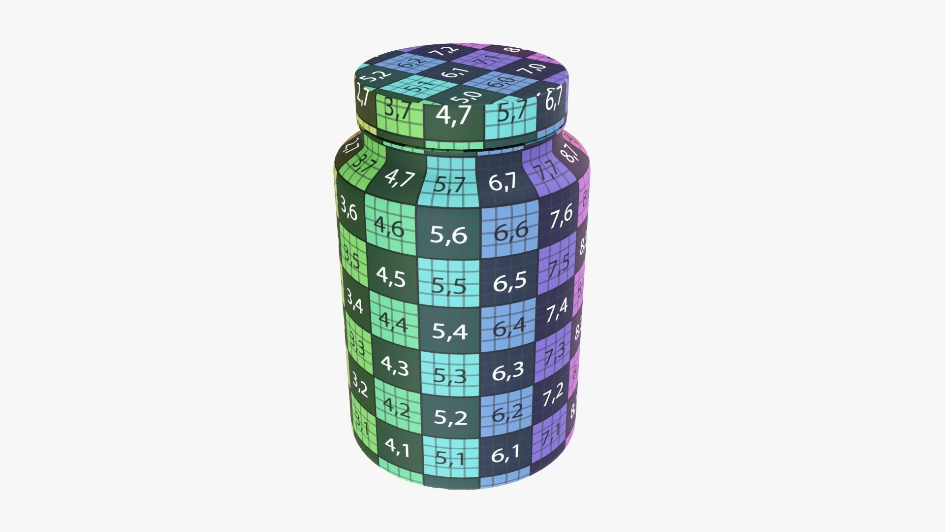 Plastic Jars for Mockup 15 models 3D Model Collection_27