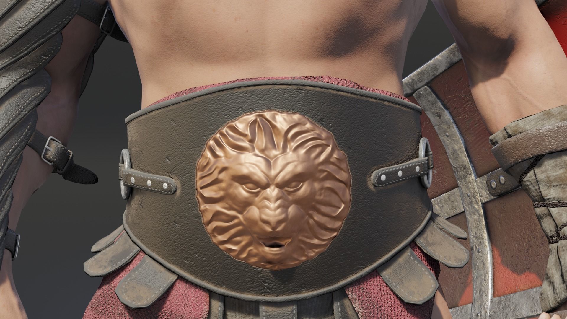 Gladiator Murmillo Low-poly 3D model_6