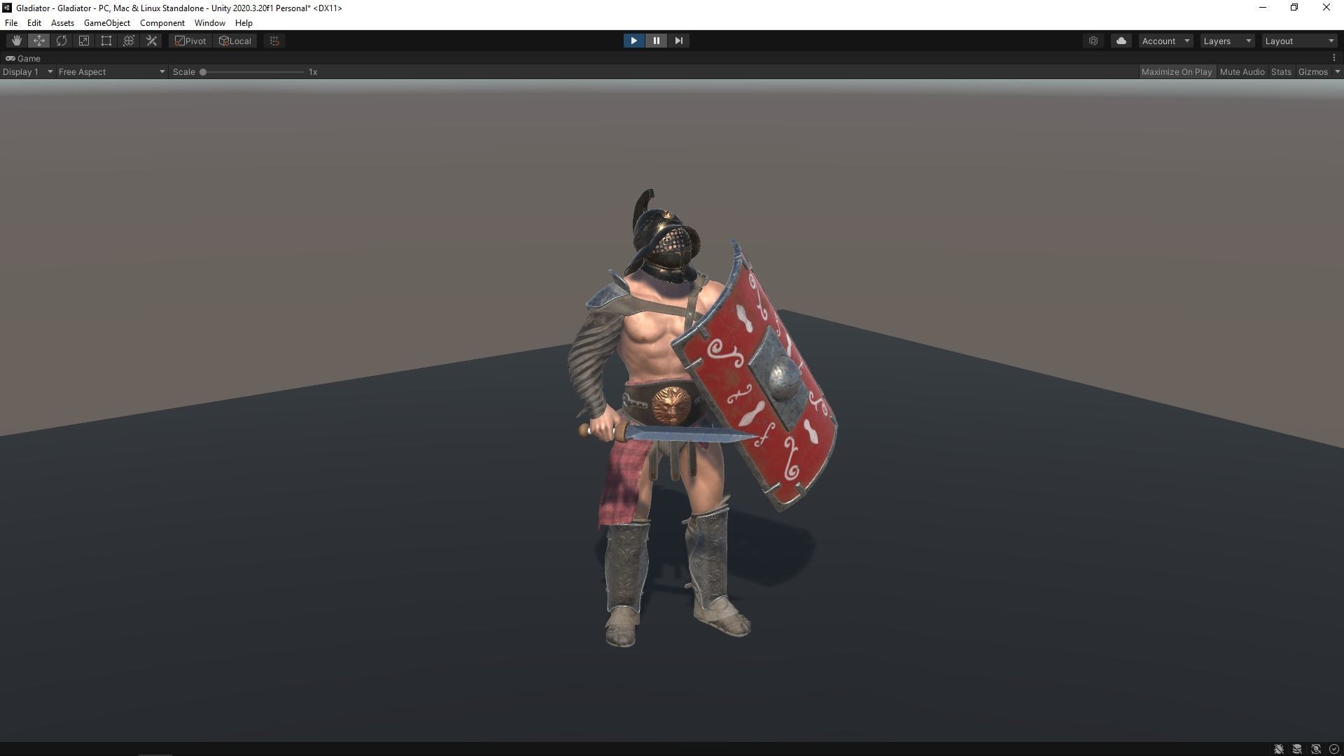 Gladiator Murmillo Low-poly 3D model_24