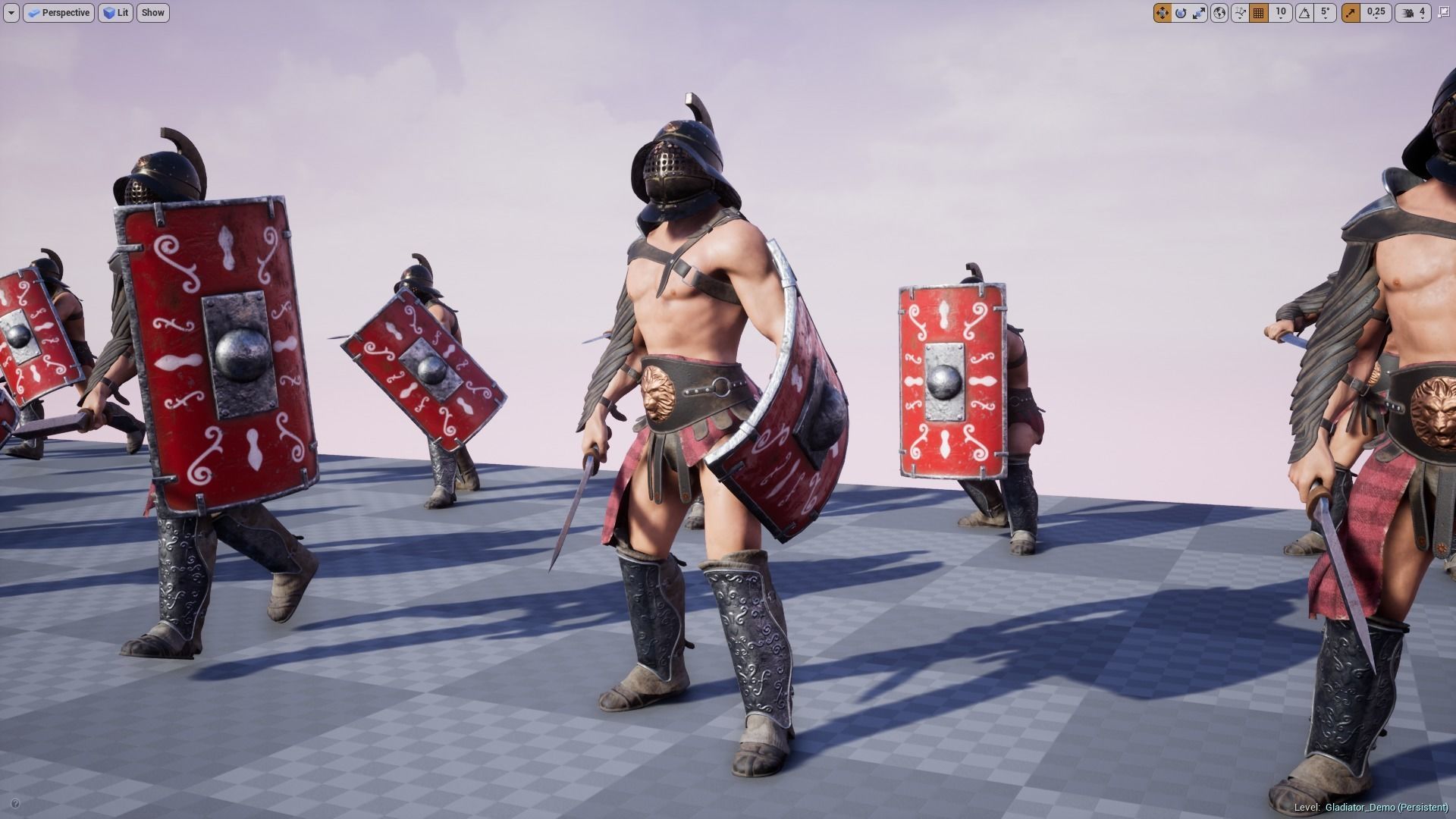 Gladiator Murmillo Low-poly 3D model_18