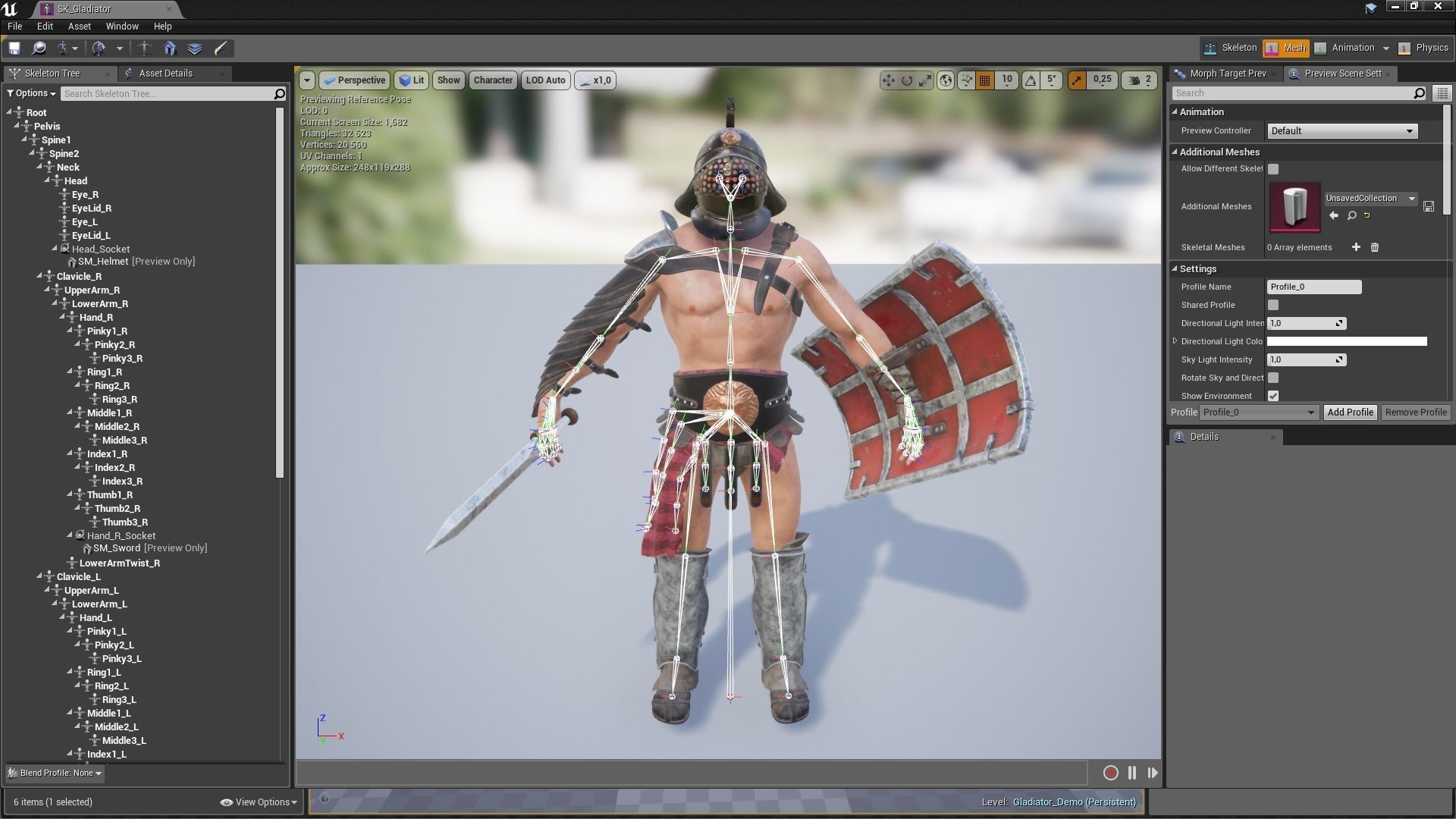 Gladiator Murmillo Low-poly 3D model_19