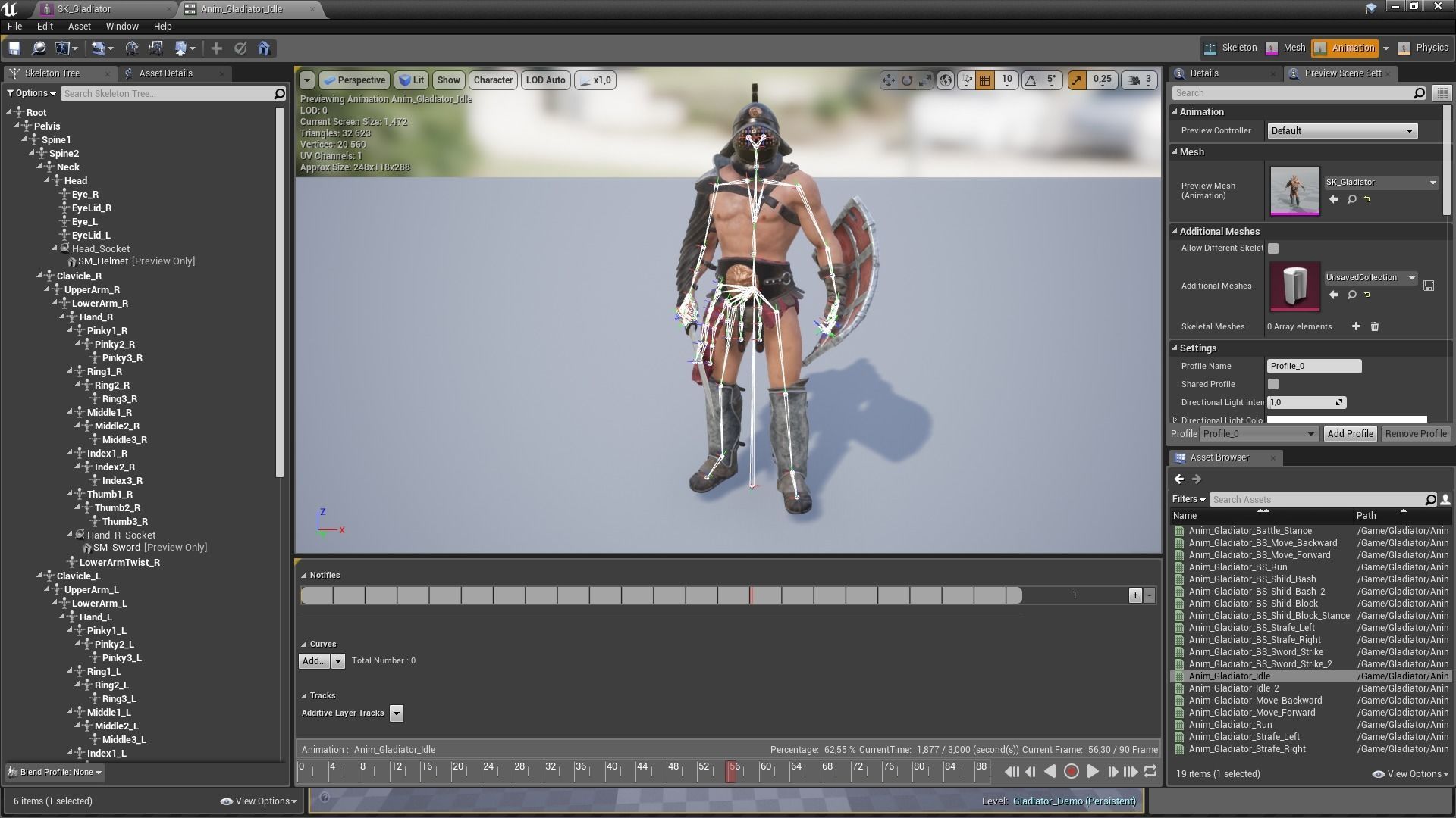 Gladiator Murmillo Low-poly 3D model_20