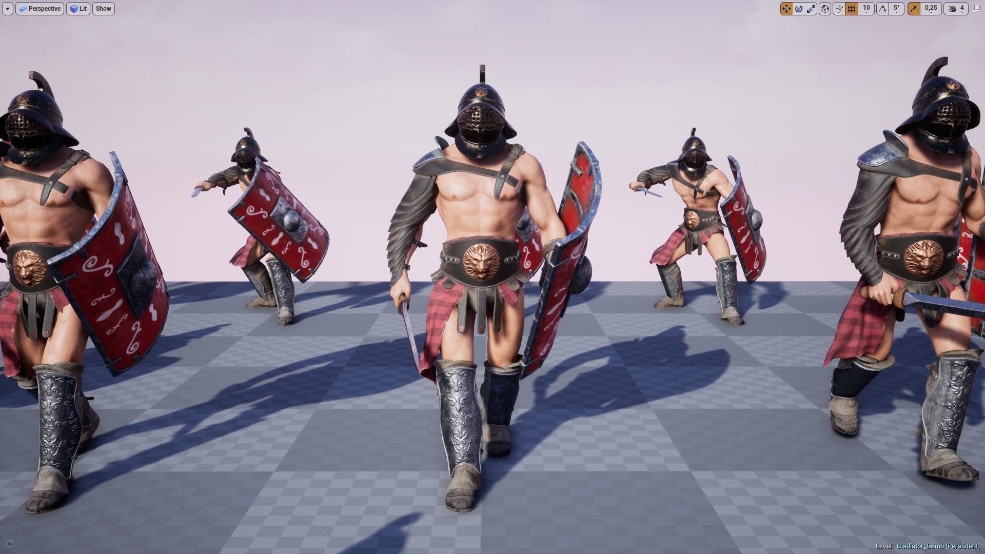 Gladiator Murmillo Low-poly 3D model_17