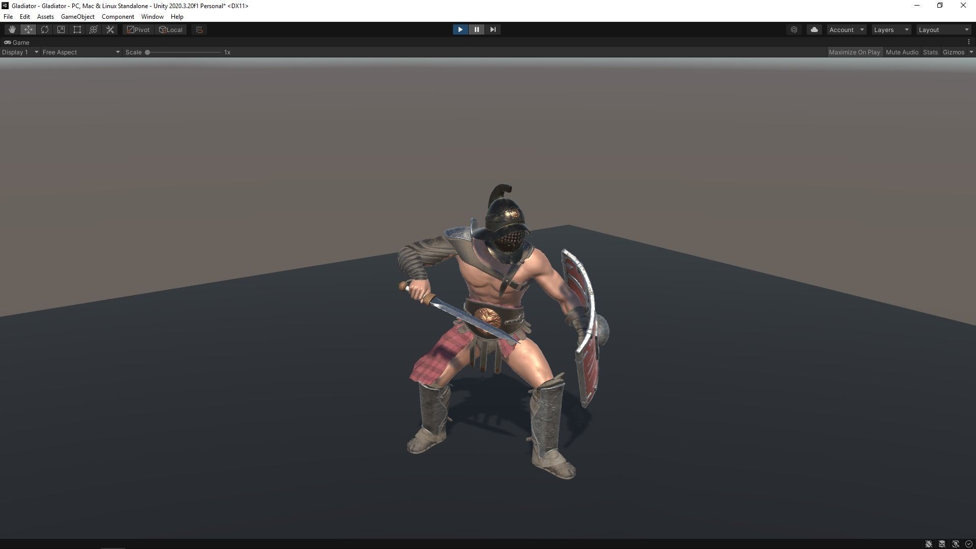 Gladiator Murmillo Low-poly 3D model_25