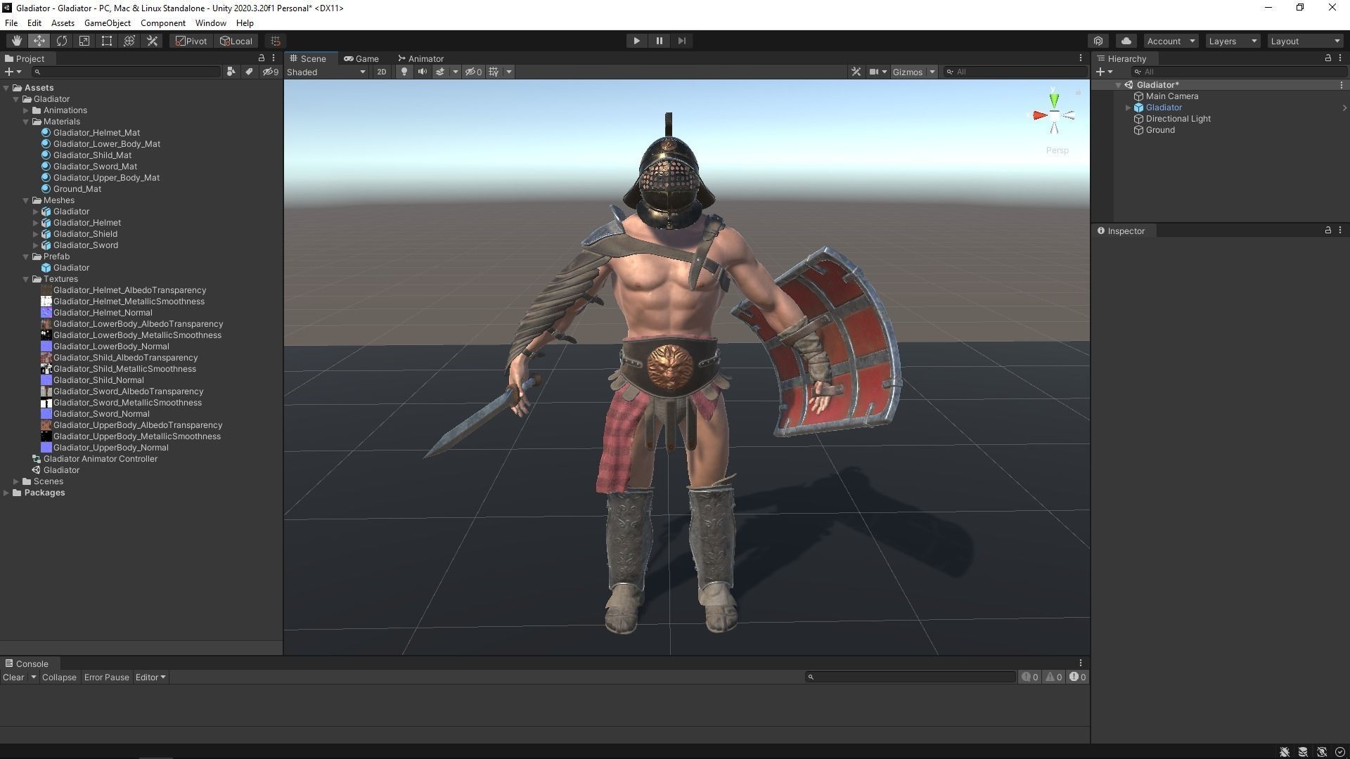 Gladiator Murmillo Low-poly 3D model_22