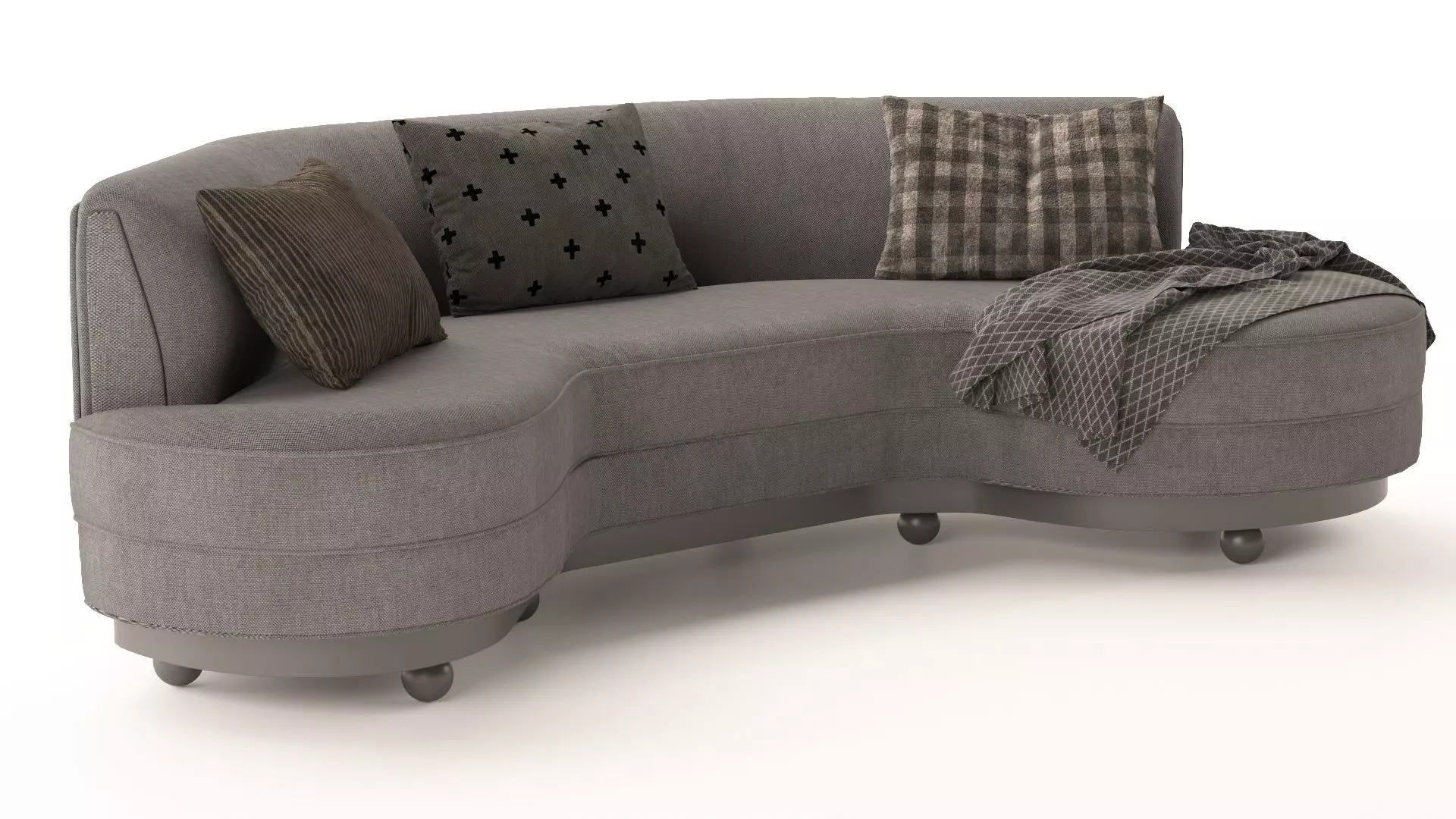 Bar Sofa Lounge Curved Sofa 3D model