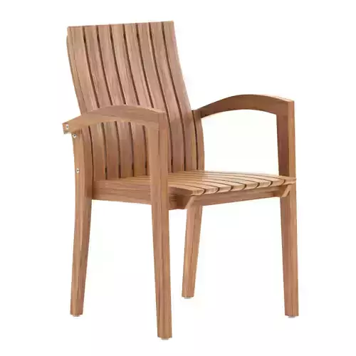 Raffles teak outdoor dining chair