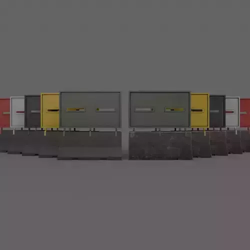 PBR Concrete Roadblock Barrier V6