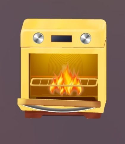 crazy oven Low-poly 3D model_3