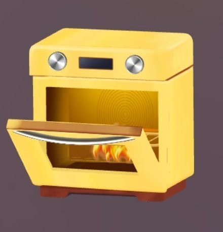 crazy oven Low-poly 3D model_5