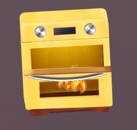 crazy oven Low-poly 3D model_4