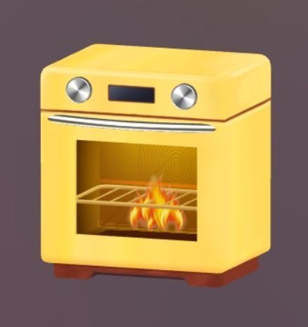 crazy oven Low-poly 3D model_2