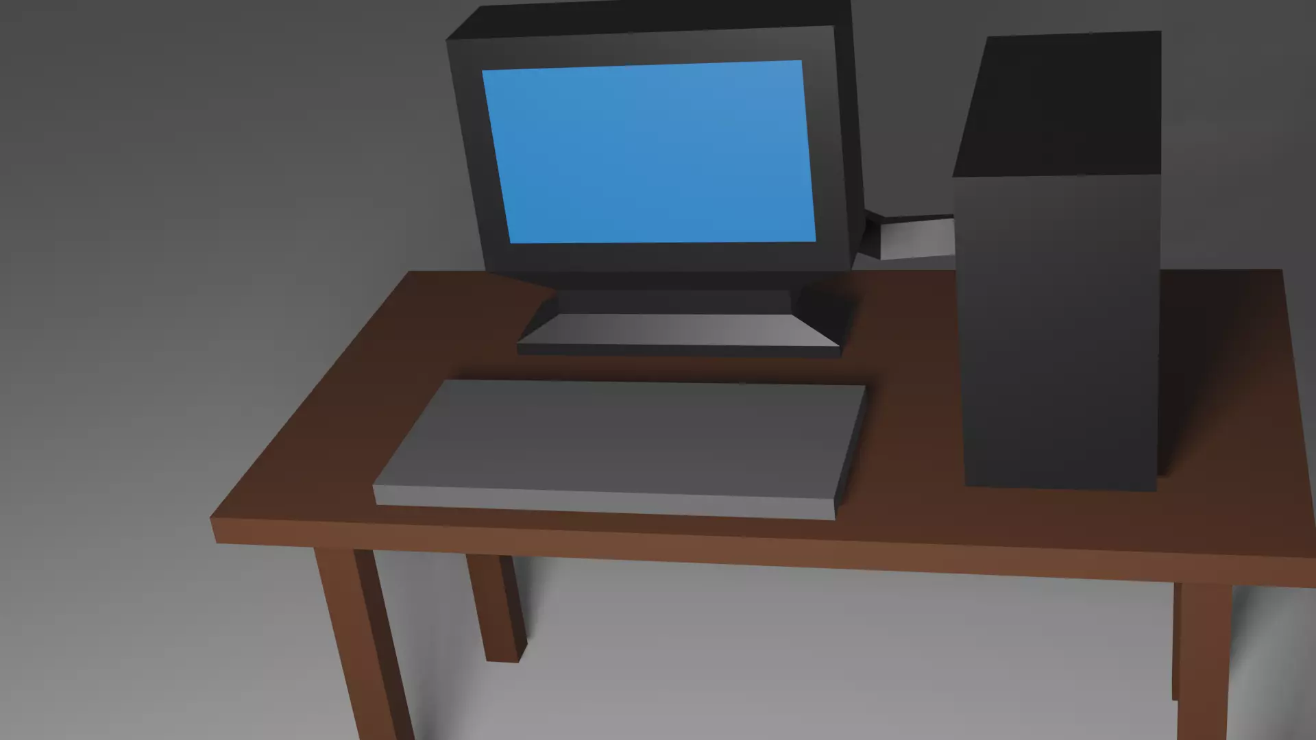computer table Free low-poly 3D model