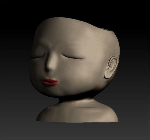 vase woman 3D print model_8