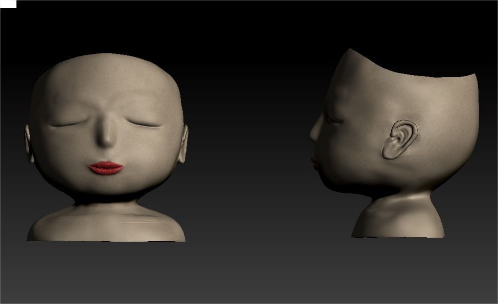 vase woman 3D print model_9