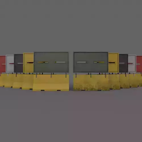 PBR Concrete Roadblock Barrier V7