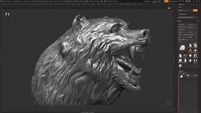 Bear Head  3D print model