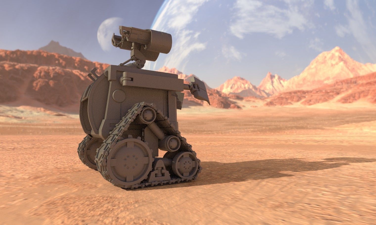 Wall - E robot 3D model_6
